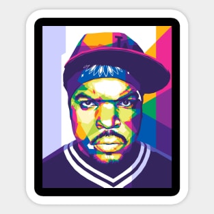 Ice Cube Rapper Portrait Sticker